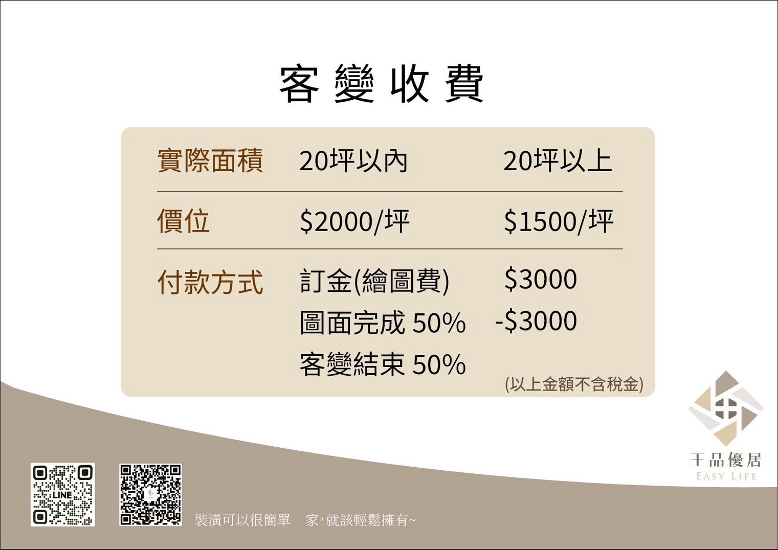 王品優居客變收費方式